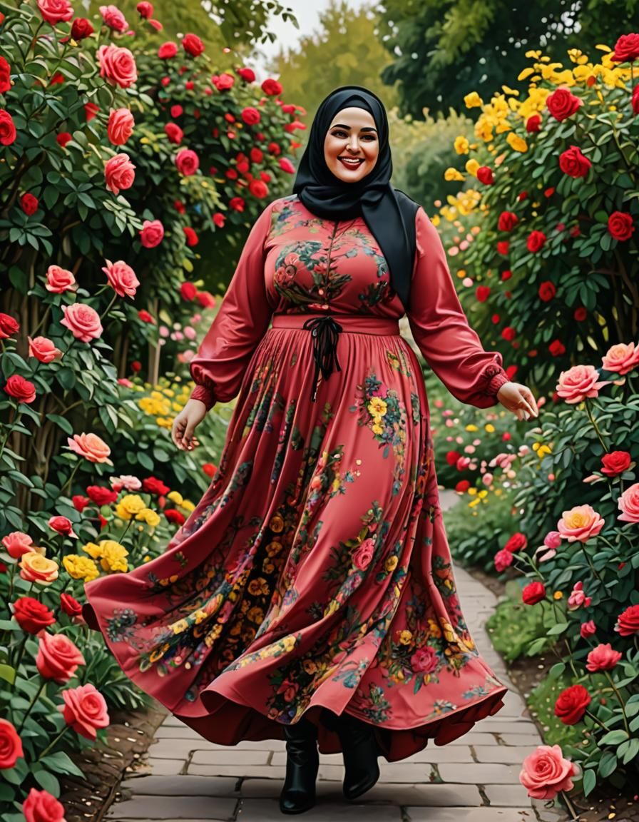 Psychedelic Pop Art Portrait of Middle Eastern Woman