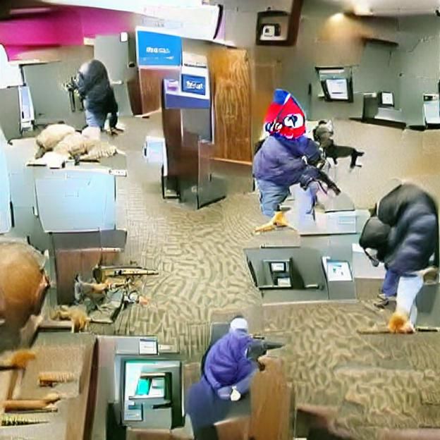 Bank Robbery Captured on Security Camera