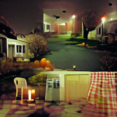 Eerie Liminal Space on Halloween Night