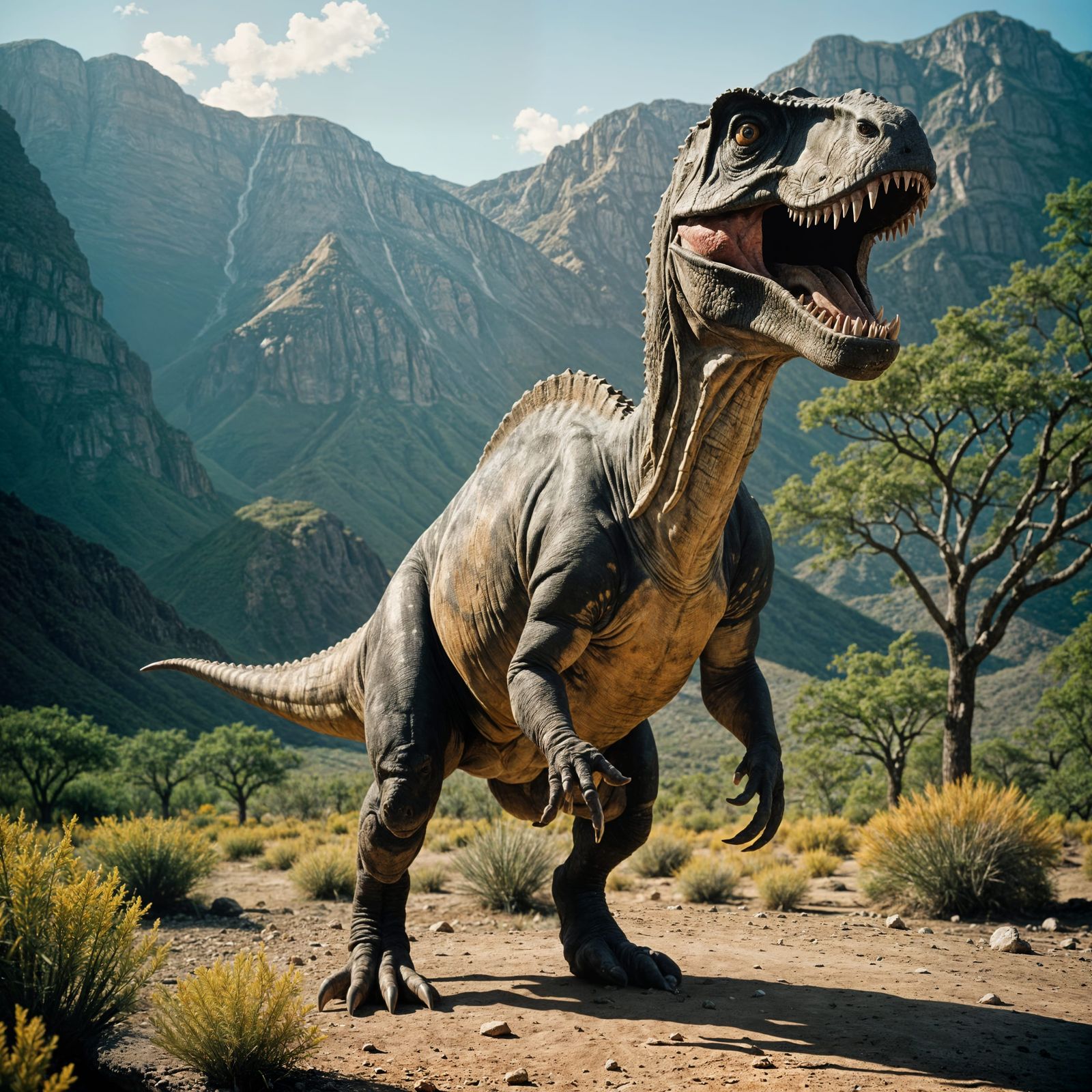 Majestic Dinosaur in Jurassic Period Natural Habitat