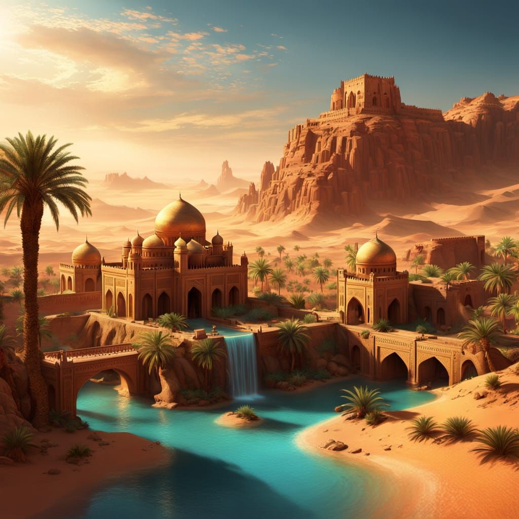 Desert Palace Oasis: An Arabian Nights Fantasy
