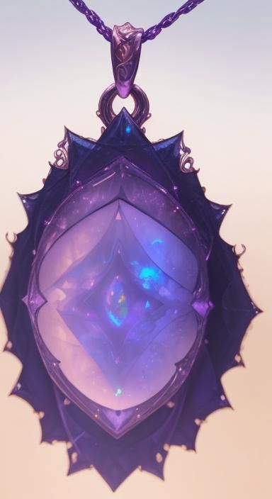 Beautiful Gothic Rose gold necklace with purple opal pendant& Beautiful craftsmanship vibes& realistic vibes& multi chro...