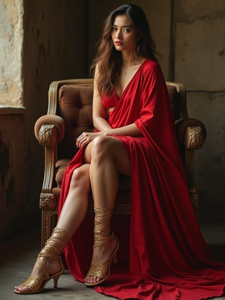 Philippine Goddess on Roman Chariot Admires Aurelia Poppea S...