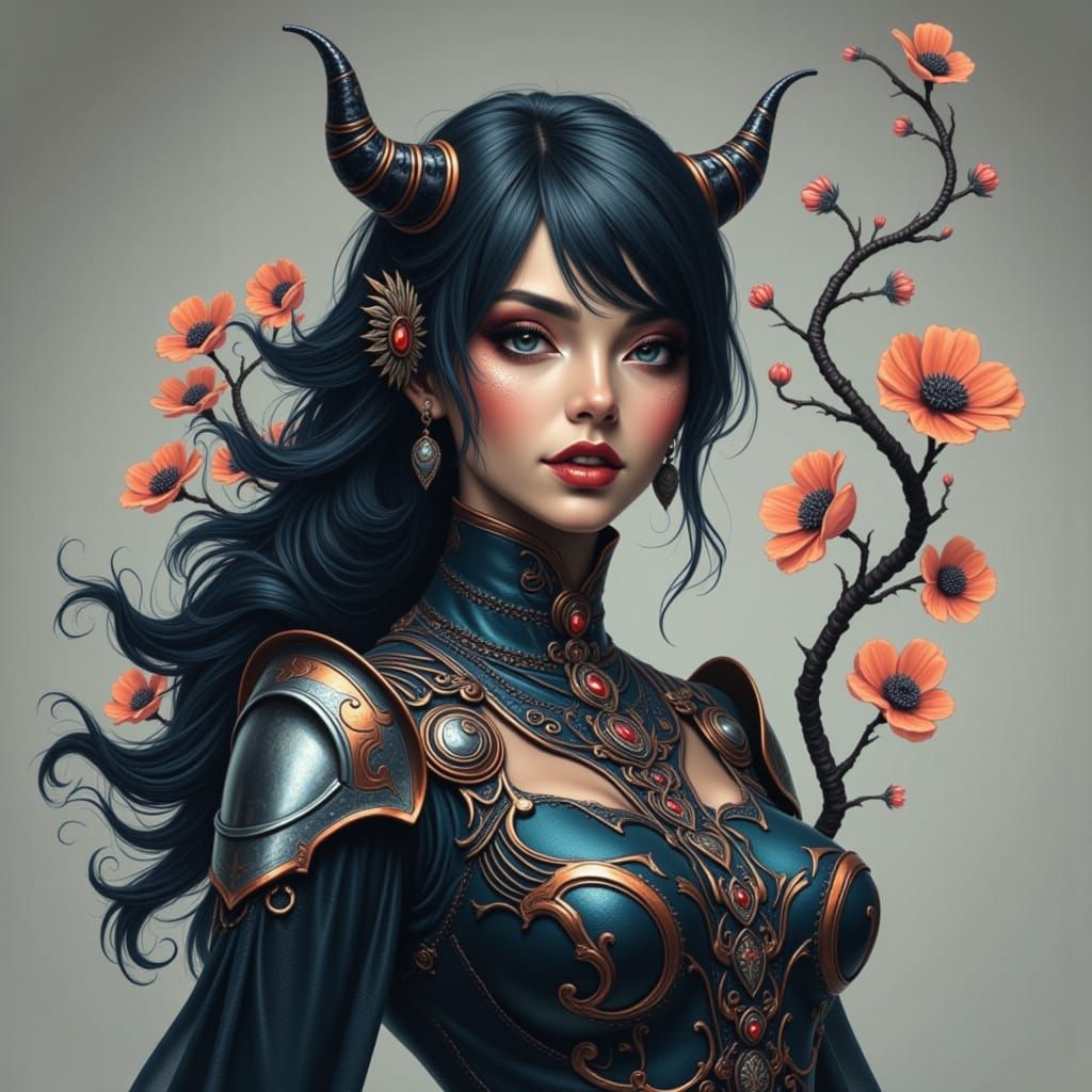 Woman with Expressive Features