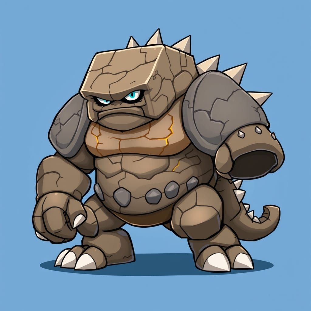 Rugged Fantasy Warrior in Handcrafted Cartoon Style