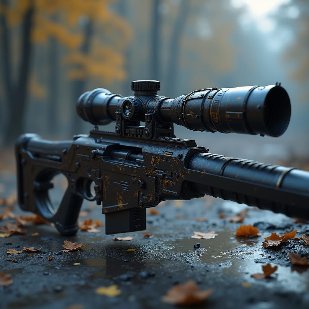 Mechanized Anti-Material Sniper Rifle in Sci-Fi Style
