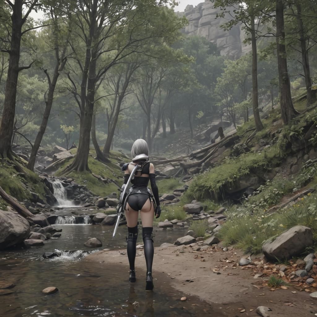 NieR:Automata Landscape in 8k 3D Resolution