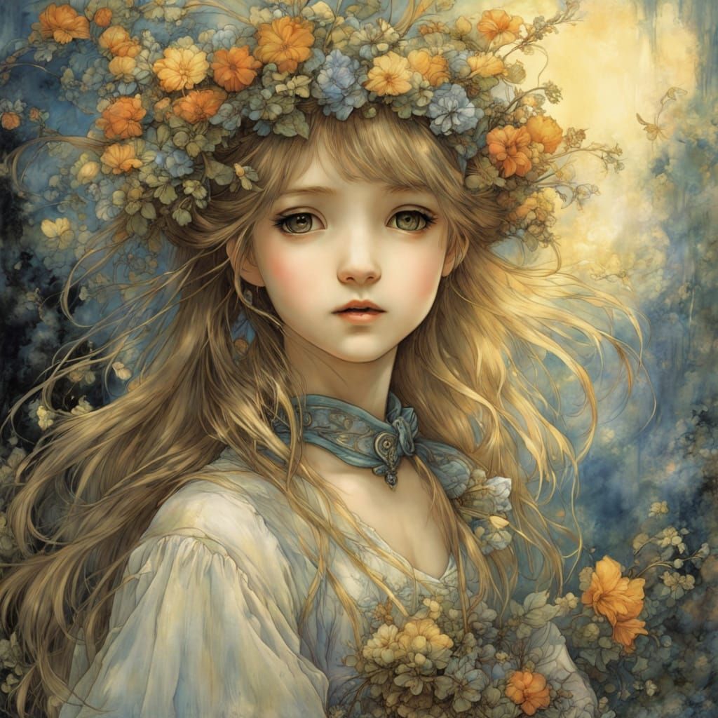 Innocent Princess Radiates Goodness in Whimsical Anime Style