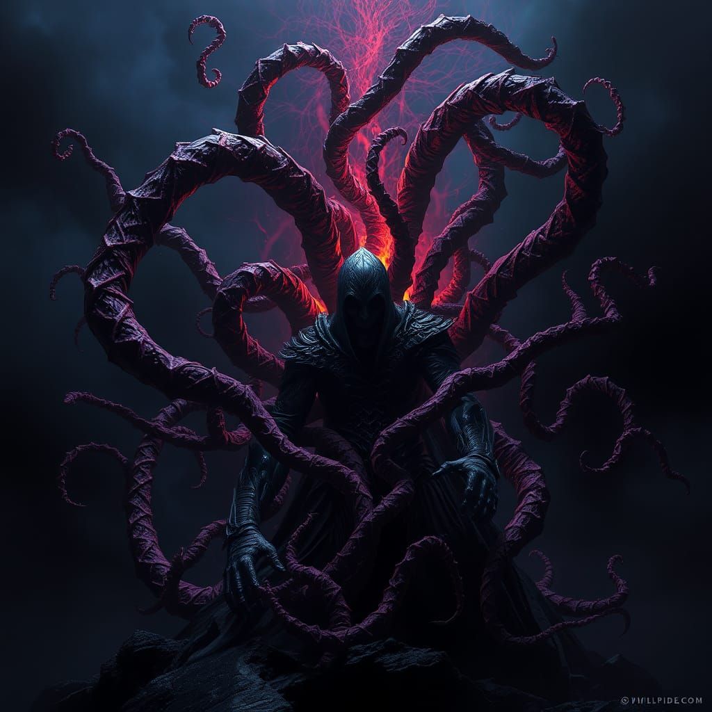 Dark Armored Figure's Venomous Sacrifice