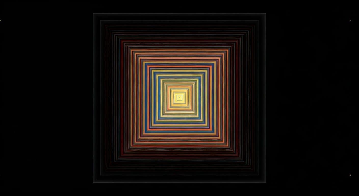 Abstract Sator Magic Square in Op Art Style
