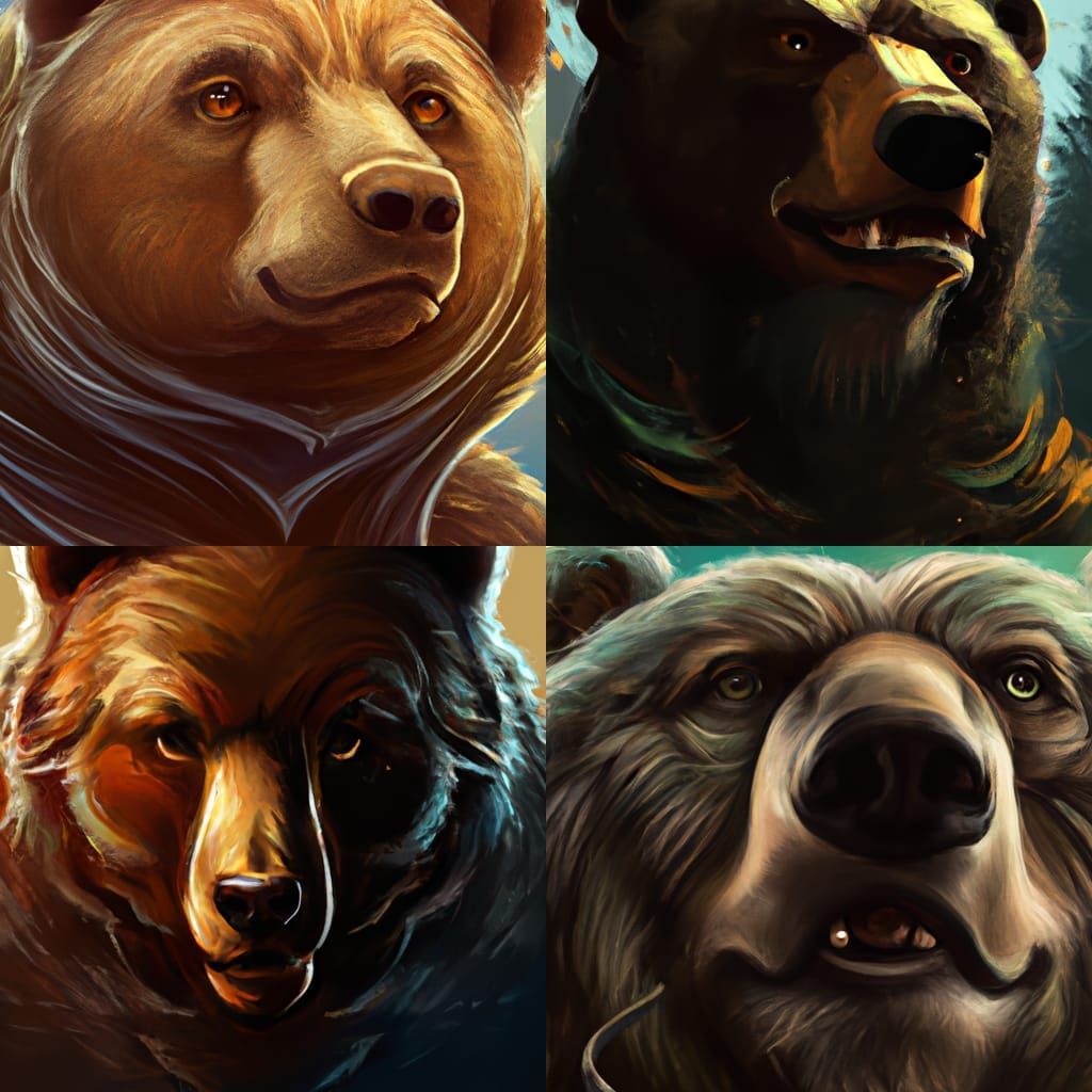 Hyperdetailed Portrait of Bjorn the Bear in Unreal Engine