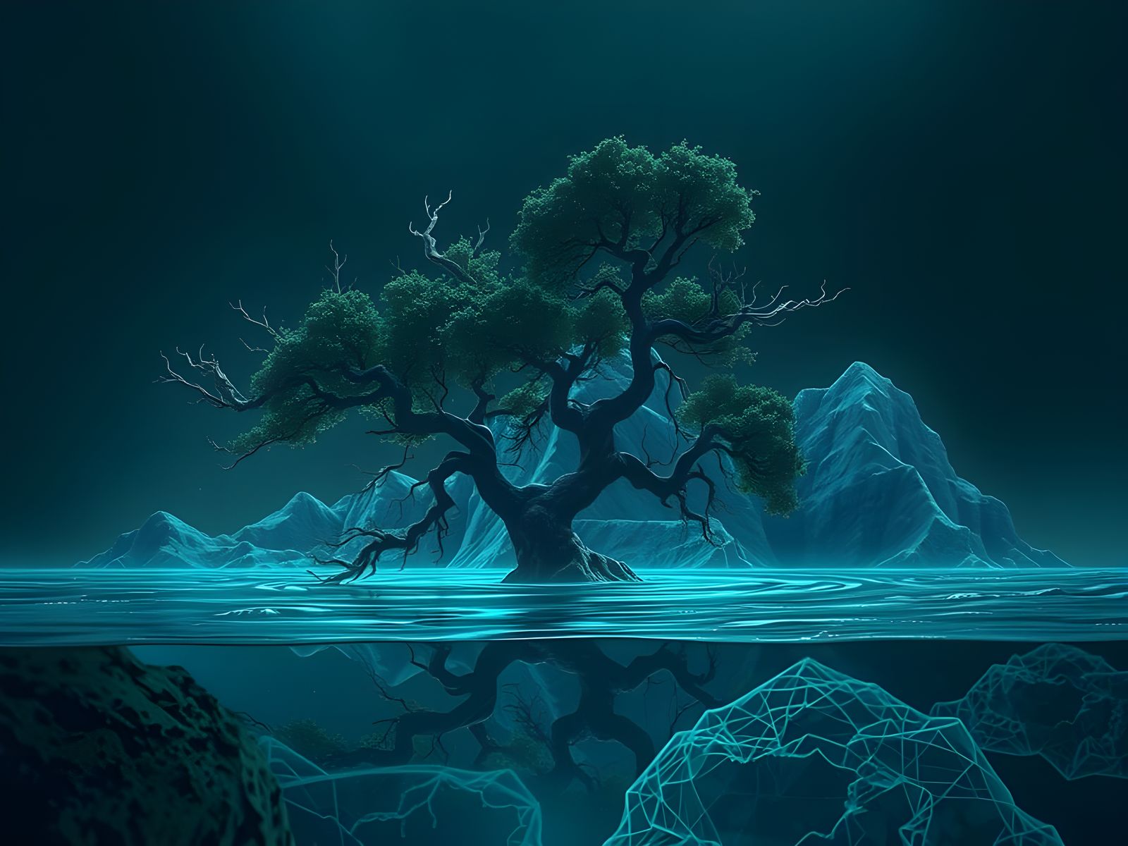 Fractal Tree Emerges from Infinite Neural Ocean