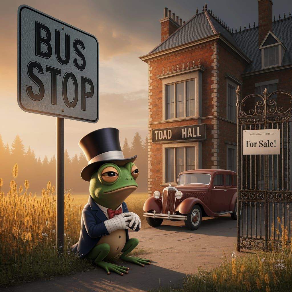 Melancholic Toad Burns Fingers at Bus Stop
