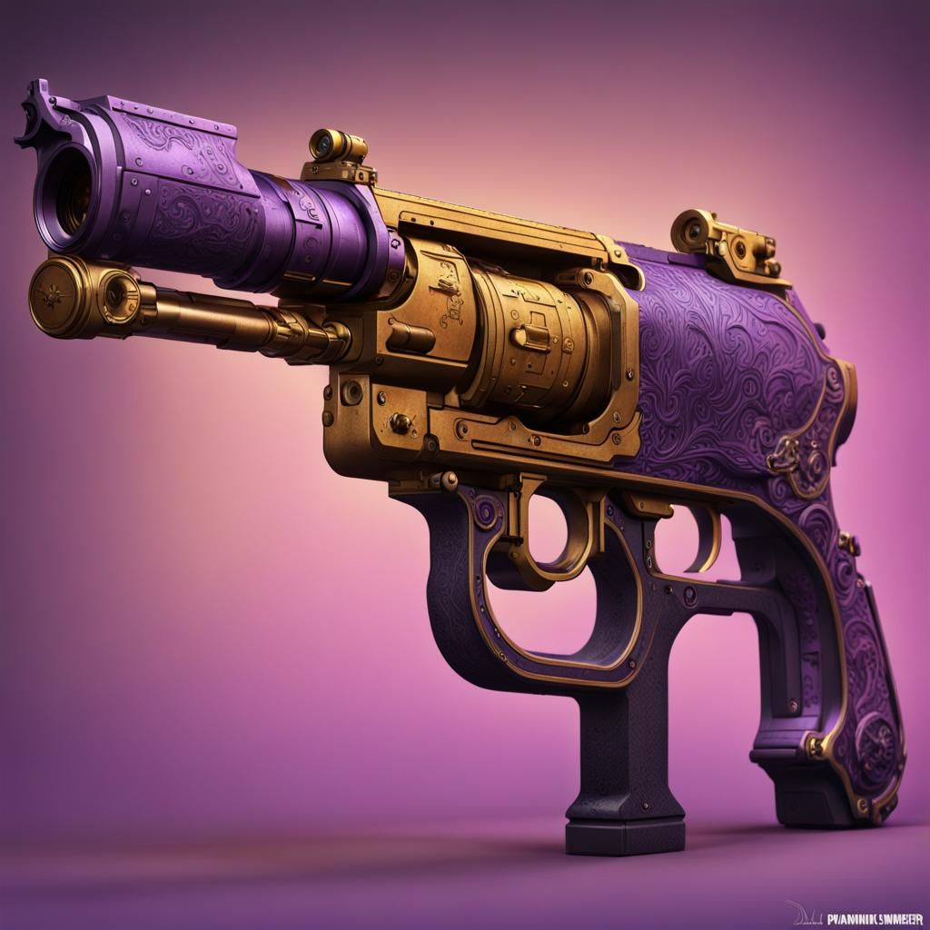 Cat Inspector with Gun, Dark Fantasy Art