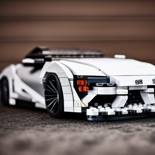 Lego Supra Car in Professional Photography Style