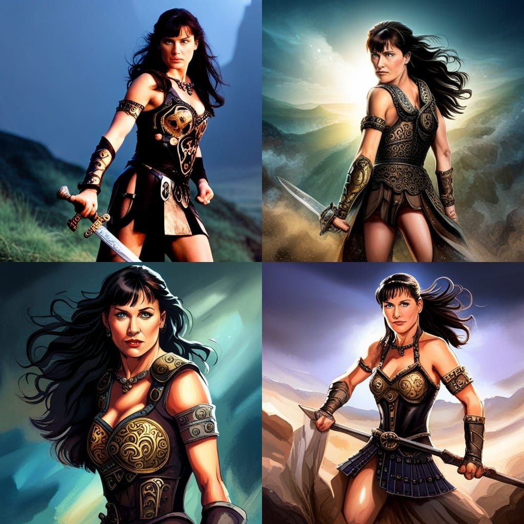 Xena Warrior Princess AI Generated Image