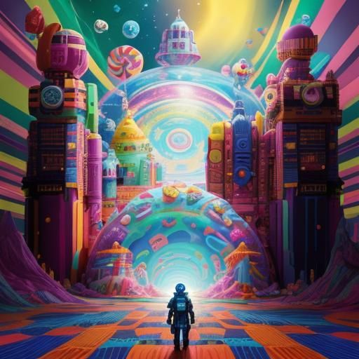 Candy Art Scene from Sci-Fi Movie