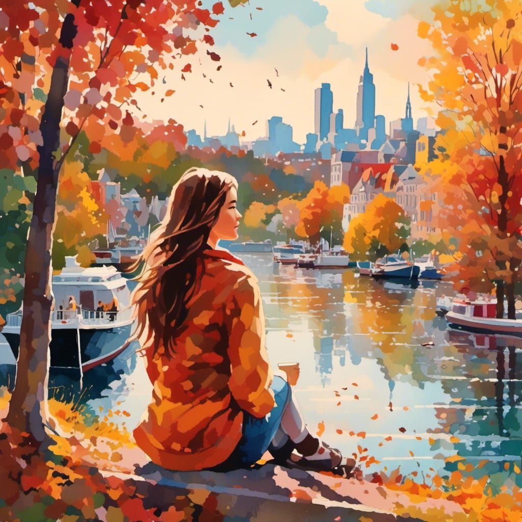 Great Expectations in Gouache Cityscape