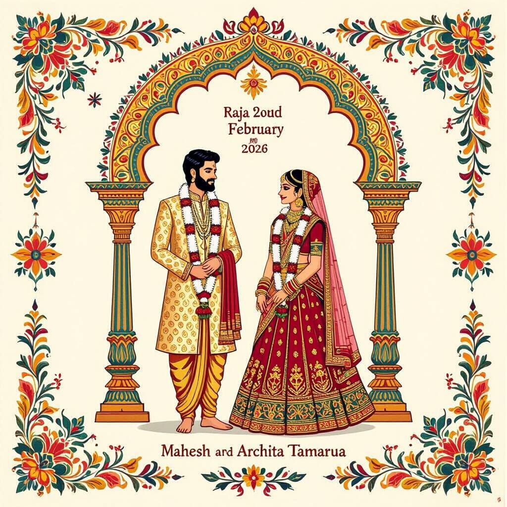 Traditional Indian Wedding Invitation Card Design