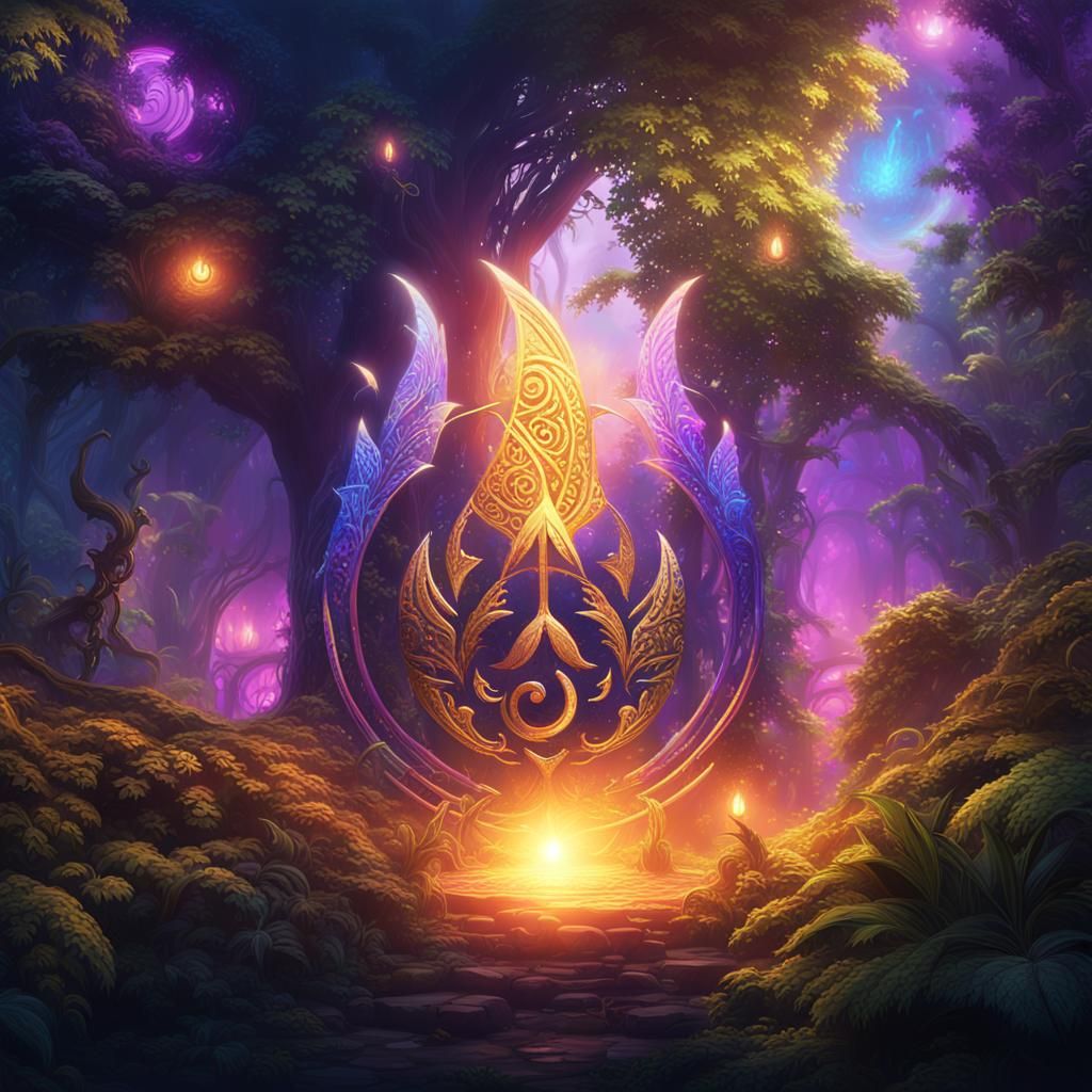 Mystical Logo Concept Art in Fantasy Style