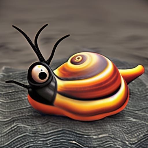 Halloween Snail Movie Poster in Spooky Cartoon Style