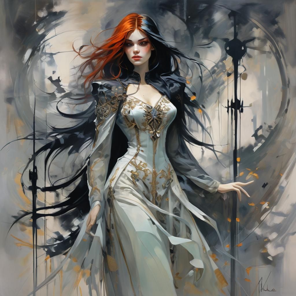 Grimdark Portrait in Oil Painting Style