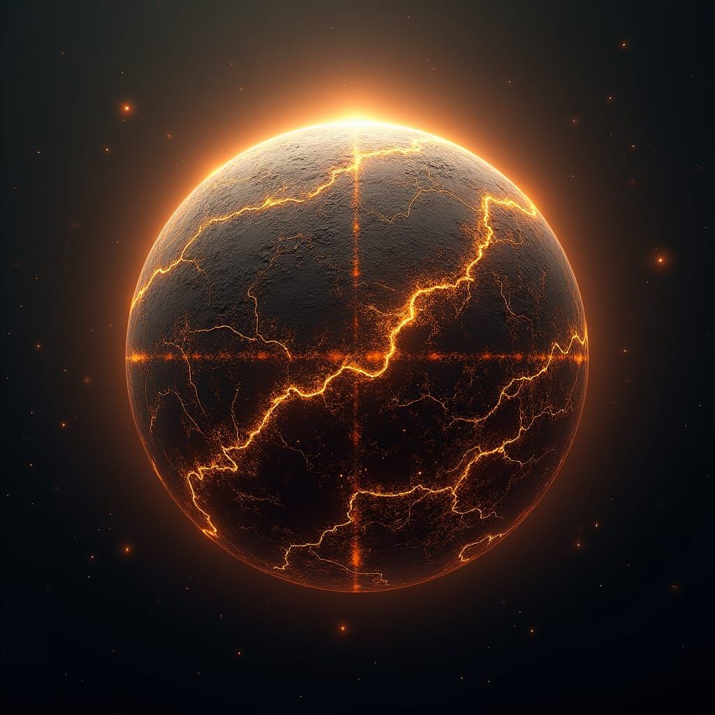 Majestic Black Star with Golden Runes