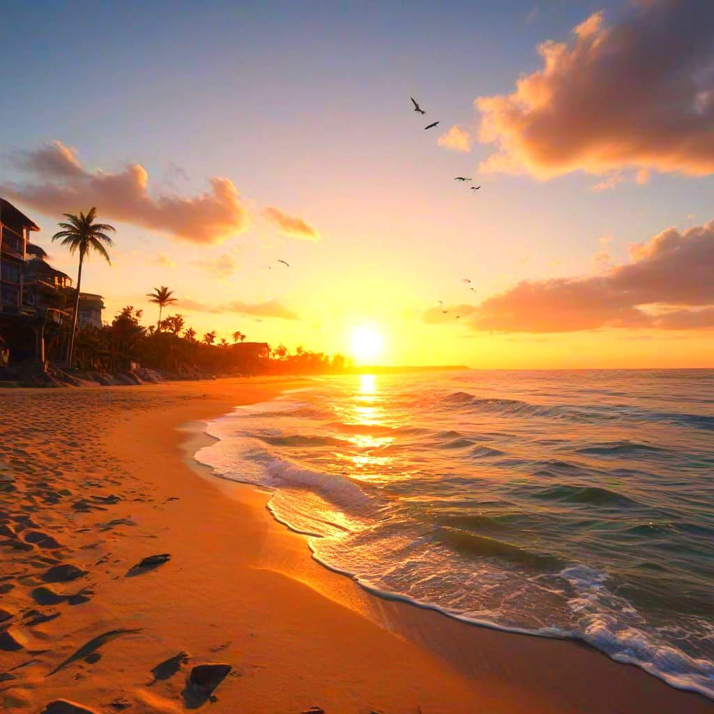 Epic Sunset Apocalypse Unfolds on the Beach