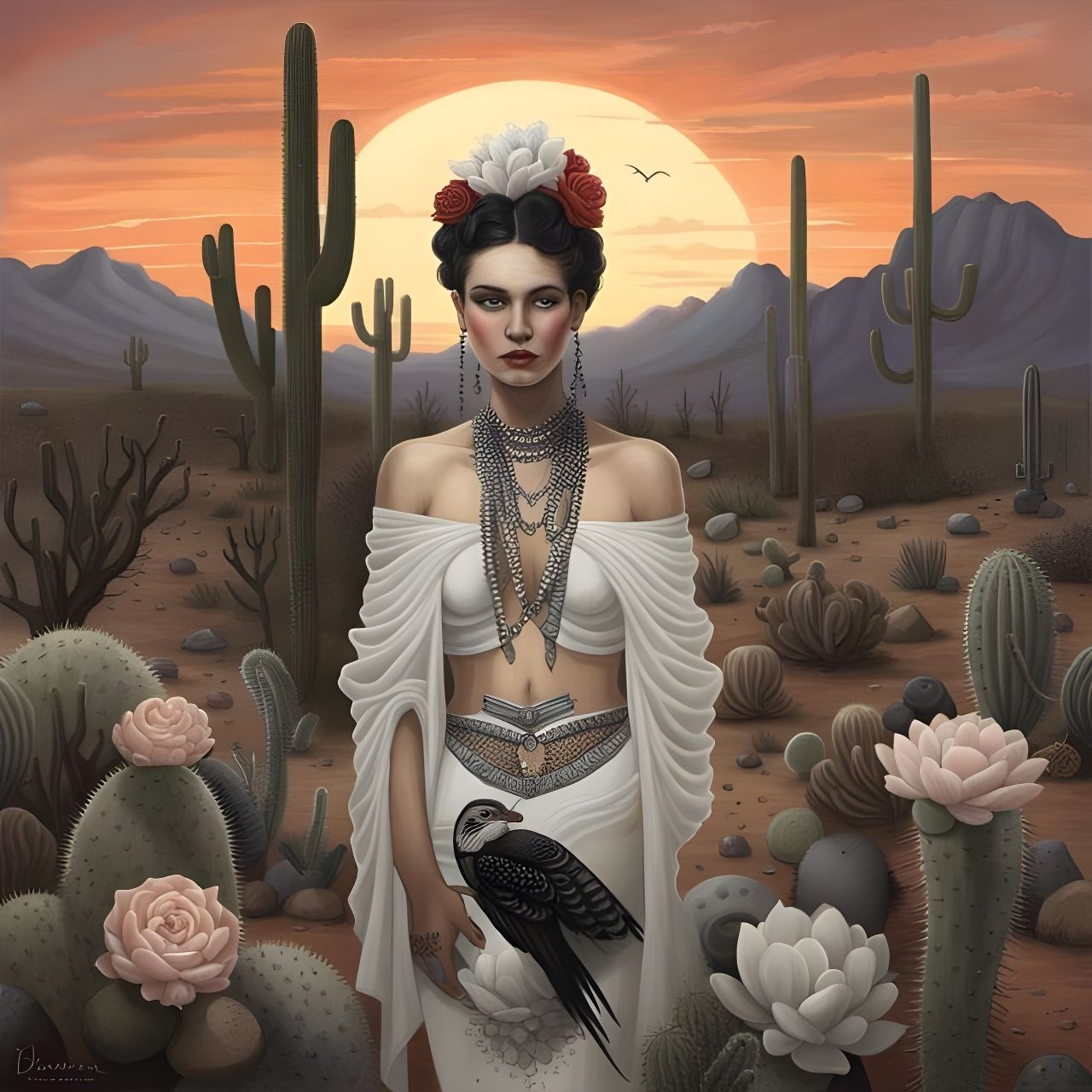 Sunset in Arizona with Mexican Beauty