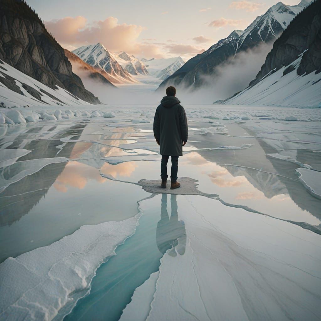 Surreal Alaskan Landscape in Vibrant Oil Painting