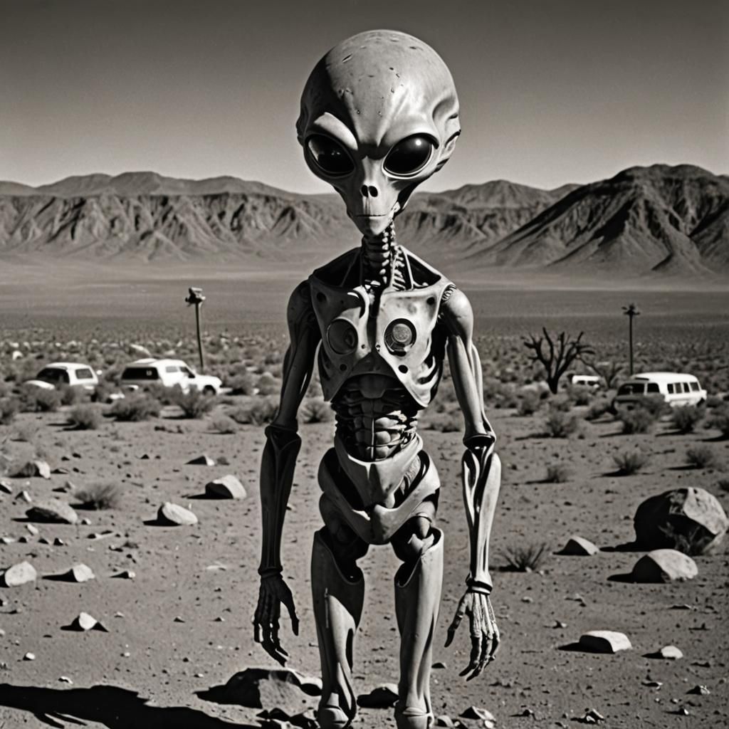 Grey Alien Broadcast from Roswell UFO Crash Site