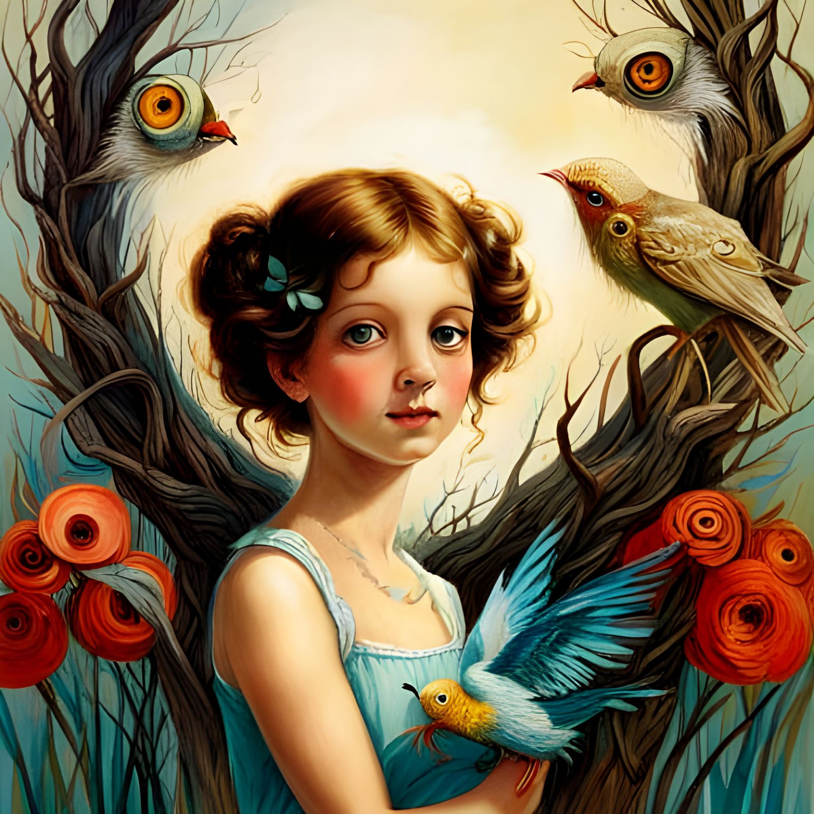 Charming Animal Portrait with Big Eyes