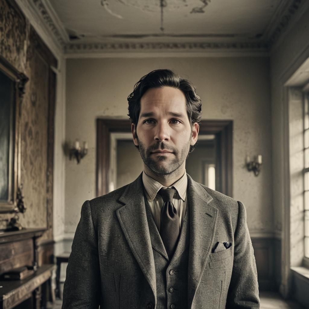 Photorealistic Portrait in an Old Manor Room