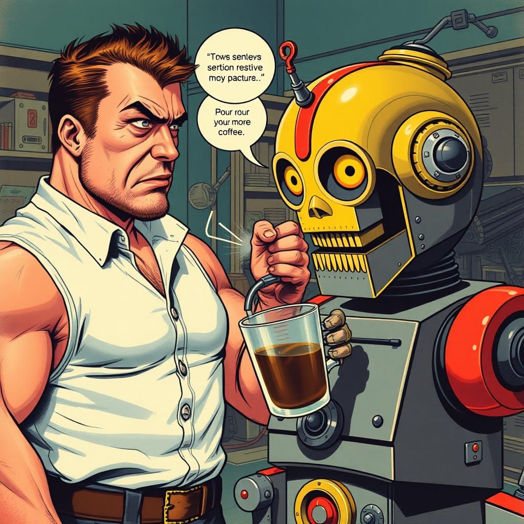 Action Man Argues with Sentient Coffee Machine