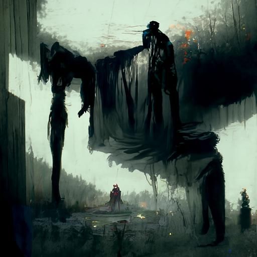 Sinister Depression Artwork Inspired by Greg Rutkowski