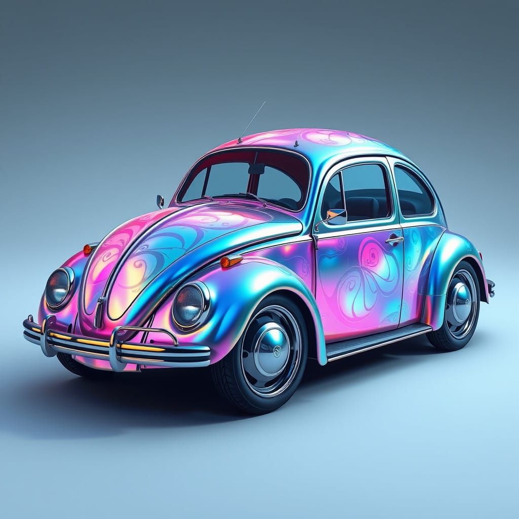 Bio-Mechanical Beetle with Iridescent Shell