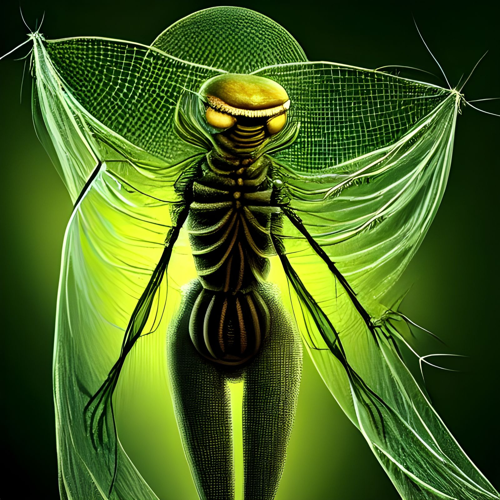 Large Mosquito Woman in Living Room