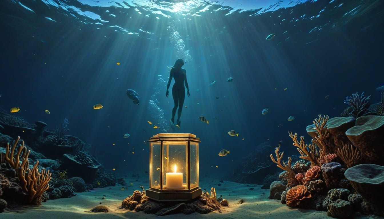 Underwater Luminary Dream: A Vision of Human Life