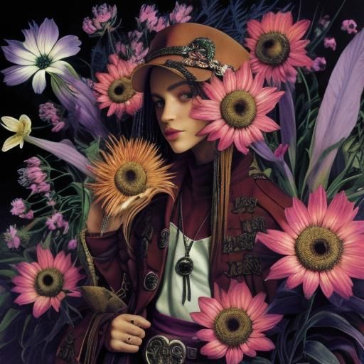 Striking Blue Avatar-like Figure