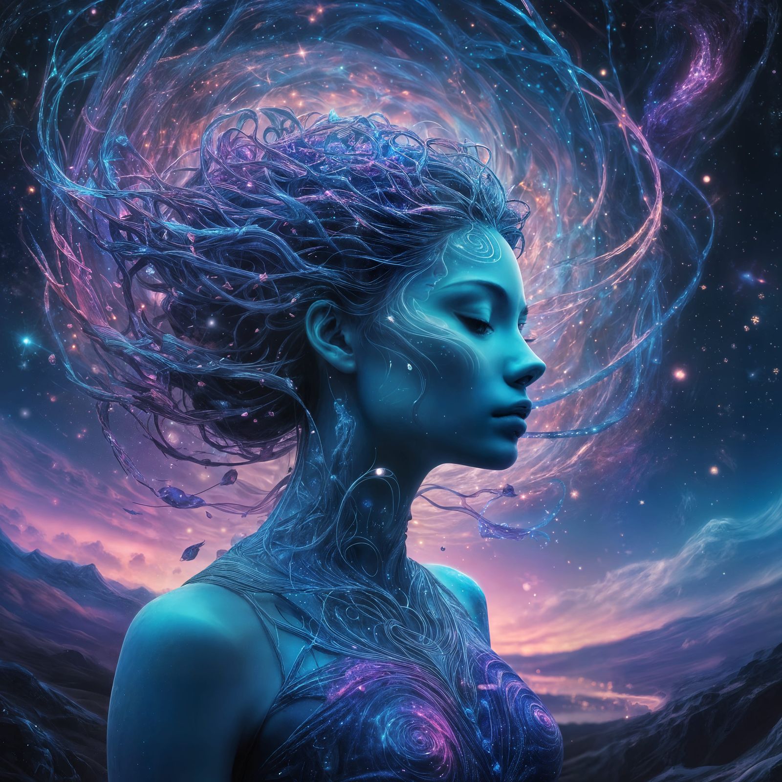 Holographic Astral Fantasy: A Cosmic Illustration