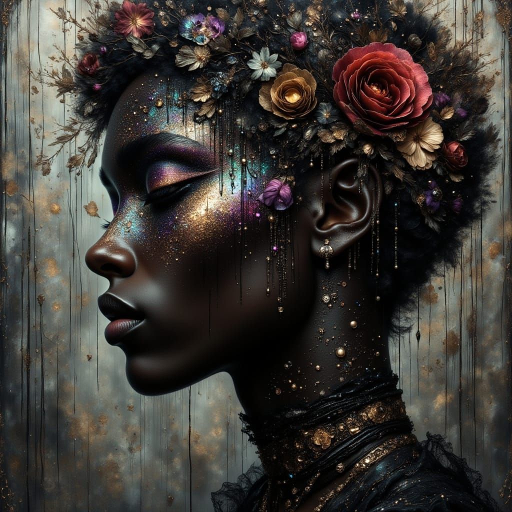 Gothic Vampire Man Portrait in Renaissance Oil Style