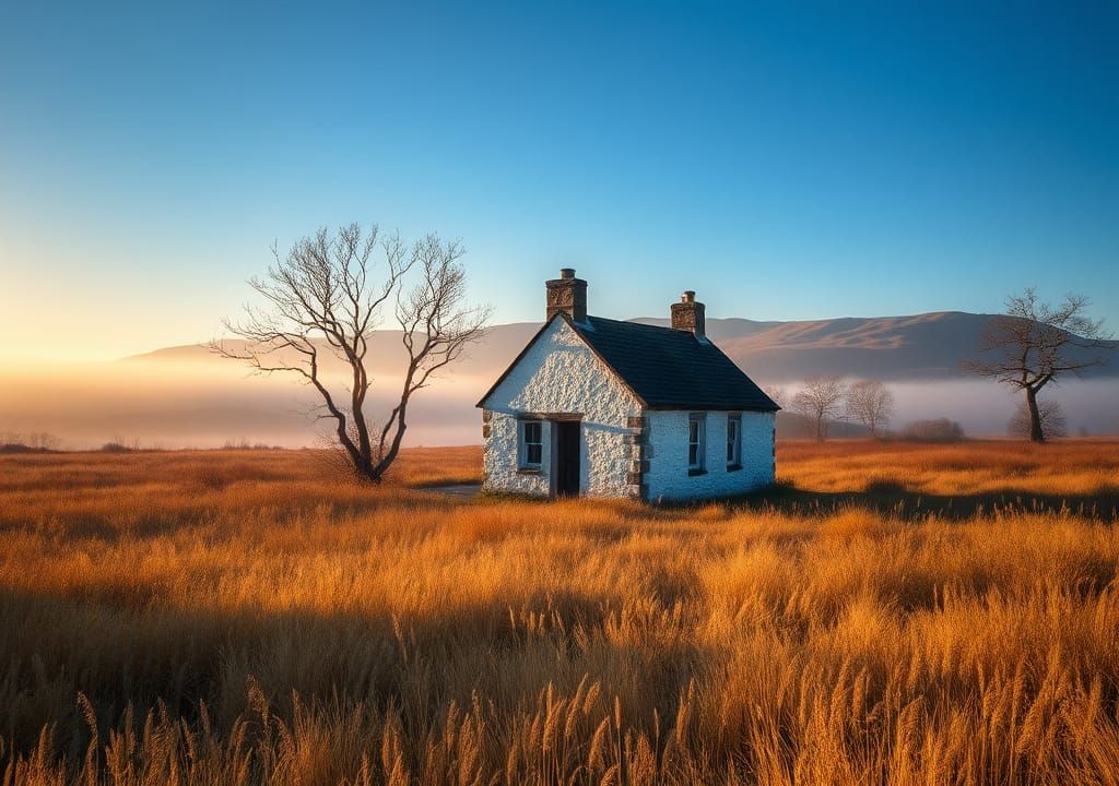 Serene Cottage in Golden Scottish Marshland