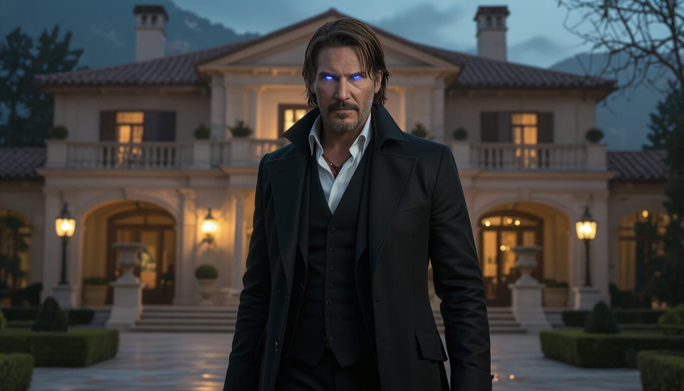 Vampire Elder with Royal Blue Eyes