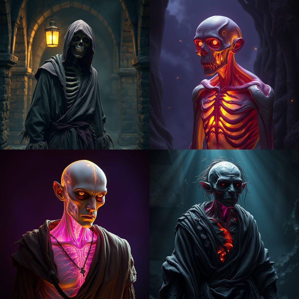 Dark Fantasy Masterpiece of a Slender Medieval Man with Tran...