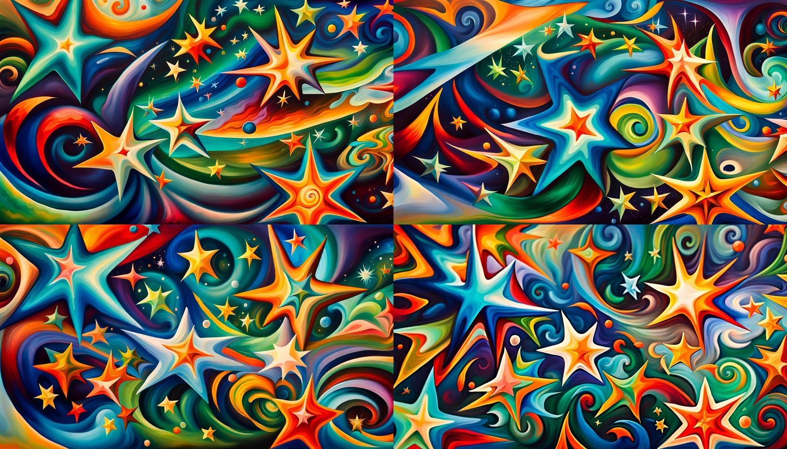 Colorful Newborn Stars in Electromagnetic Plasma Maelstrom