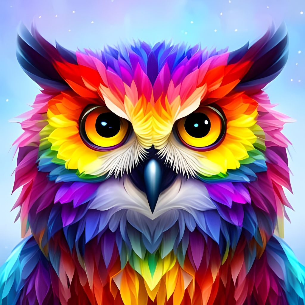 Perfect Rainbow Owl