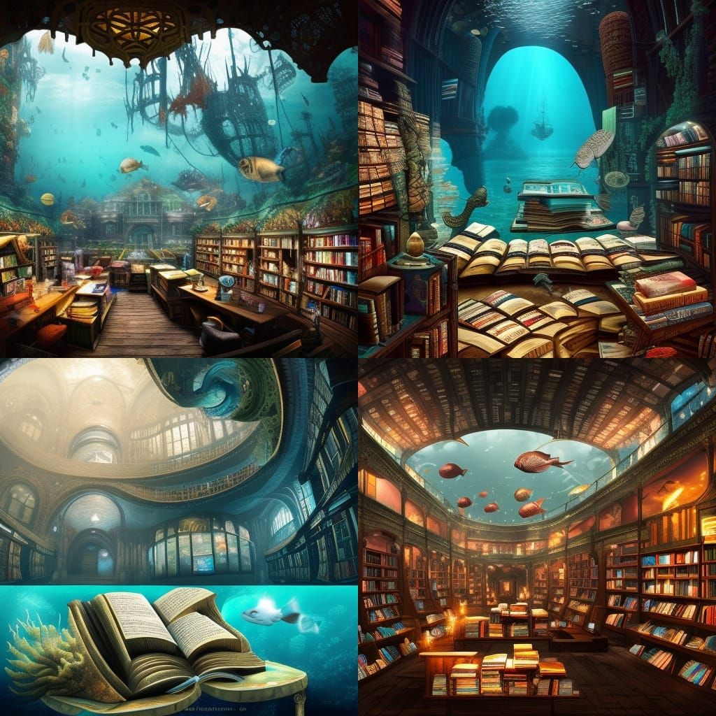 Underwater bookstore