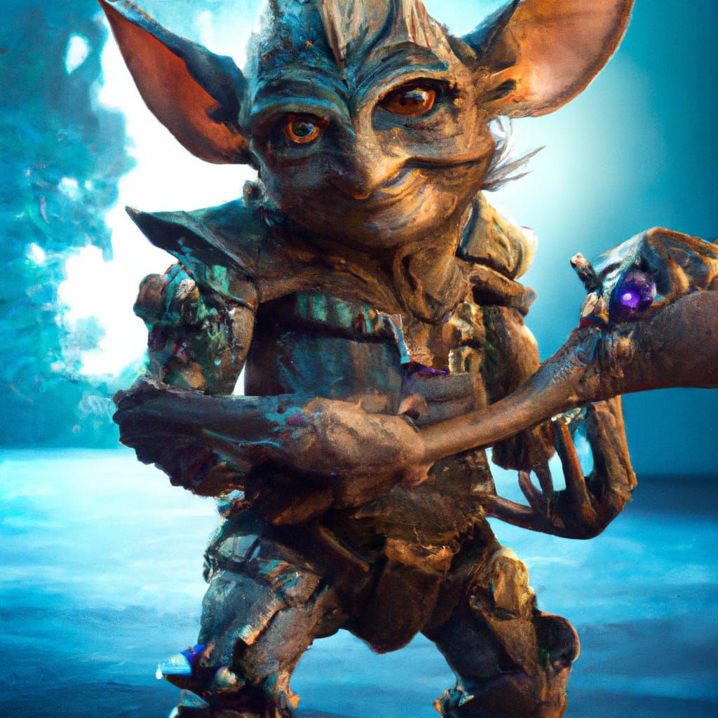 Armored Goblin Warrior in Dark Fantasy Style