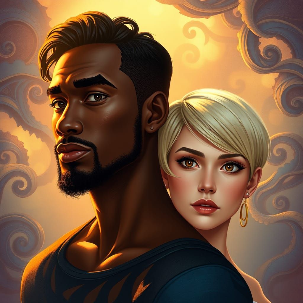 Fantasy Portrait of a Couple in Lush Environment