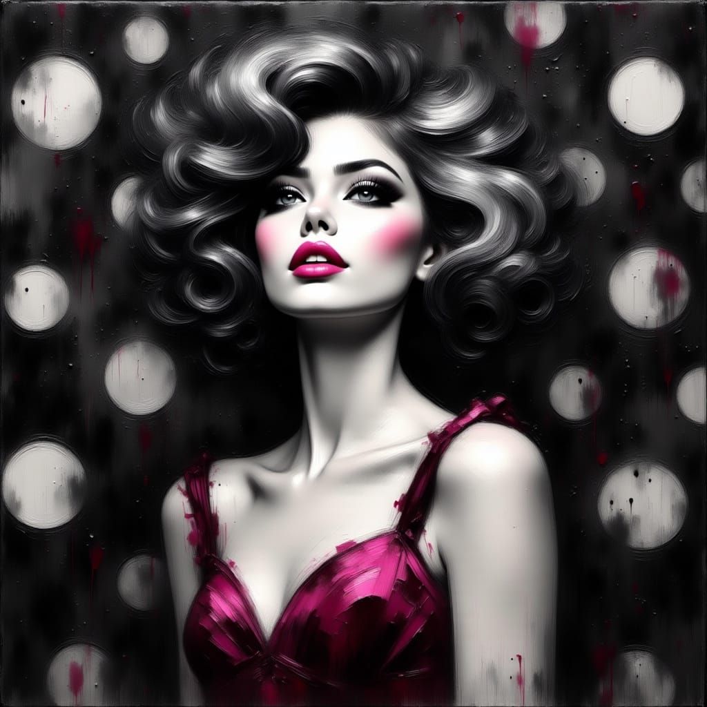 Porcelain Woman in Jewel-Toned Portrait